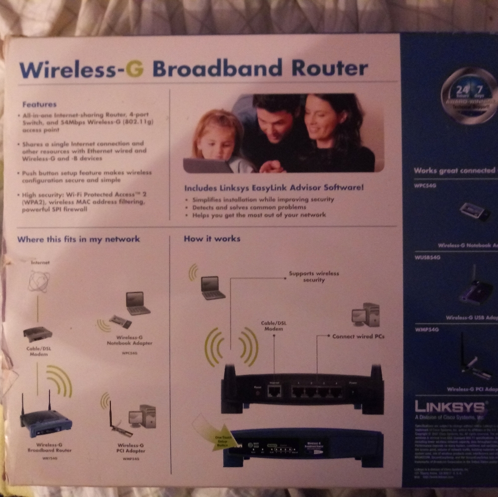 Linksys Wireless Router Model WRT54G - Picture 2 of 5